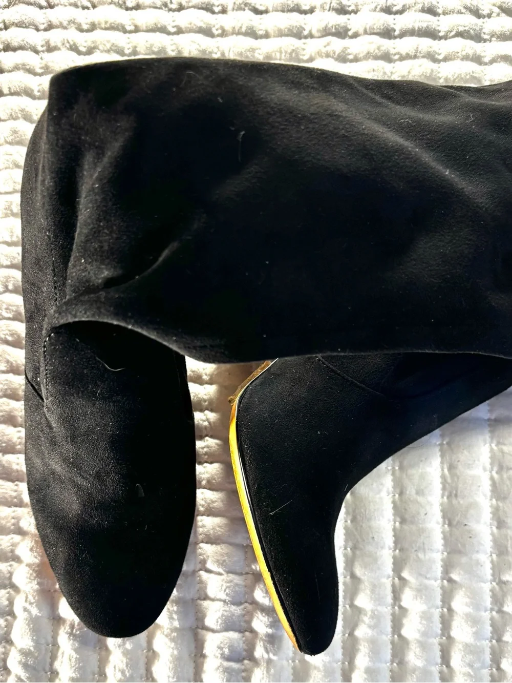 Classic Black Over-the-Knee Block Heel Boots